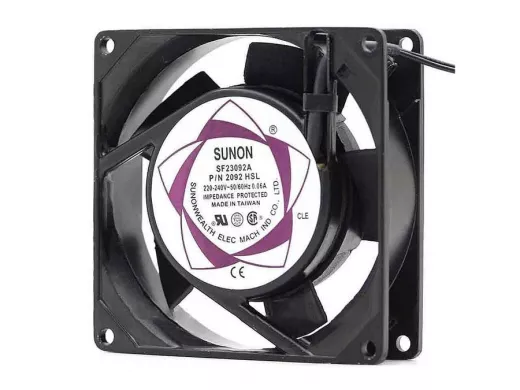 Вентилятор  220В;   92х92х25мм;   SUNON SF23092A, "VNT-113781" P/N2092HSL скорость:2750 об/мин, 13Вт