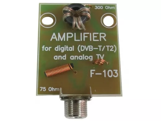 Усилитель для антенны решётка ASP-8  F-103  5-12Вольт с F разъёмом