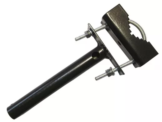 Кронштейн универсальный антенный к стене или на мачту "КУА-14768" черный, диаметр трубы 19мм