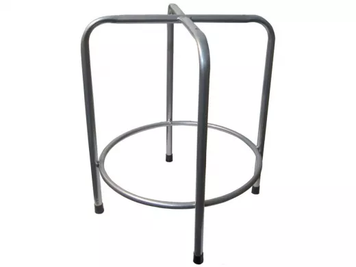 Каркас для табурета с подставкой для ног "TABURETTO-15103" СЕРЕБРИСТЫЙ с колпачками, 16мм