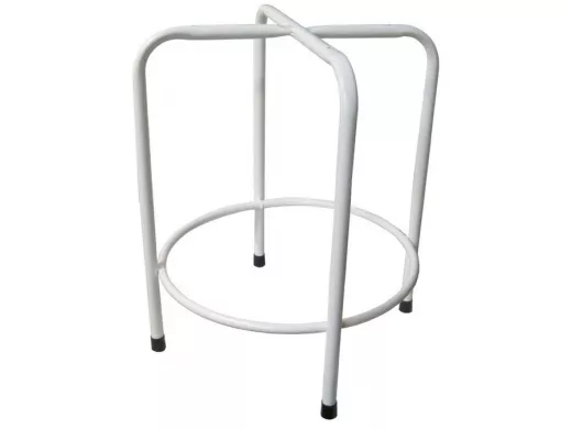 Каркас для табурета с подставкой для ног "TABURETTO-15105" БЕЛЫЙ с колпачками, 16мм