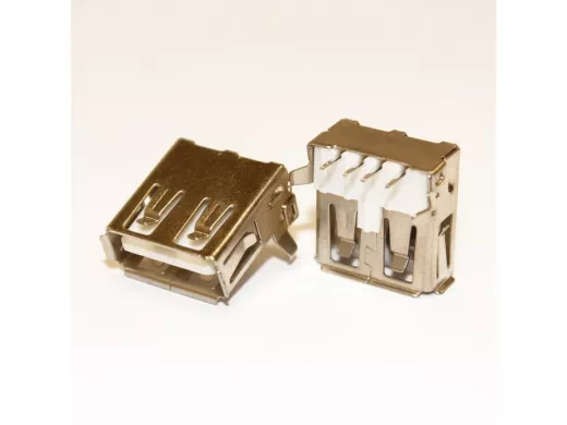 Разъём компьют: гнездо USB-A на плату, USBA-1J (выв. перпендик. плоскости) 107757