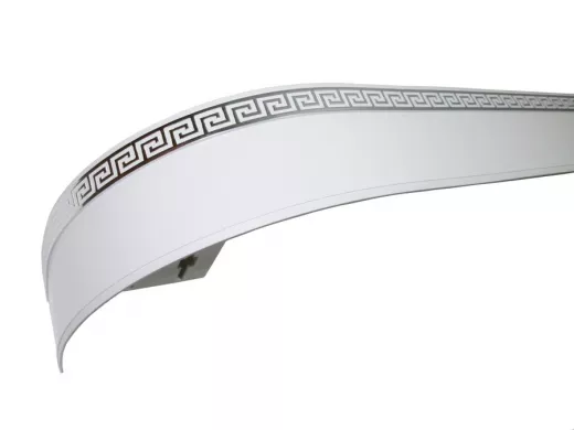 280см карниз ДНК  ЛАБИРИНТ 2 БЕЛЫЙ СЕРЕБРО в индивид. упаковке ультракомпакт