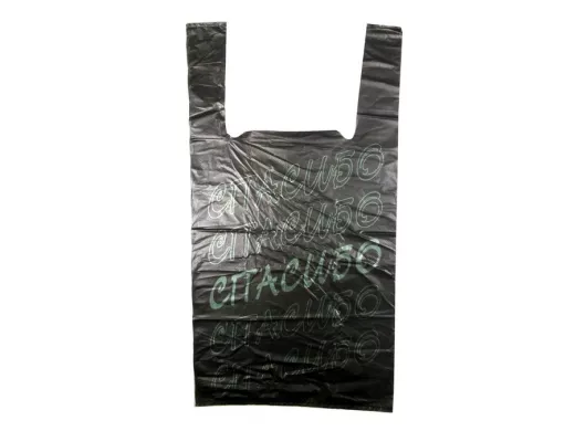Пакет майка ПНД 30х14х58 17мкм "Спасибо" чёрная (200шт./уп) (цена за 1шт)