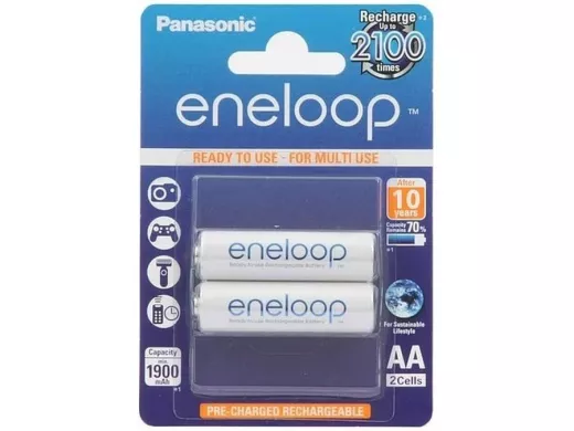 Аккумулятор AA 1900 mAh 1,2В Panasonic Eneloop Pro BK-3MCCE/2BE BL-2  (цена за 1 элемент)
