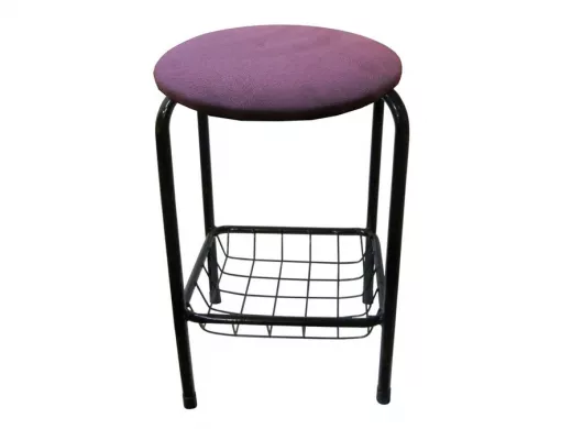 Табурет с подставкой для ног и корзинкой для вещей 