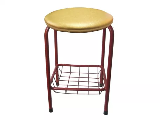 Табурет с подставкой для ног и корзинкой для вещей 