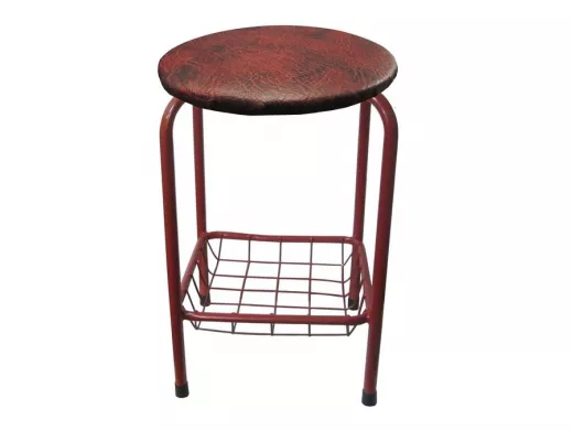 Табурет с подставкой для ног и корзинкой для вещей 