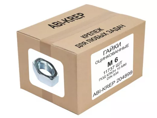 Гайки оцинкованные  М6 DIN 934 (1шт) 