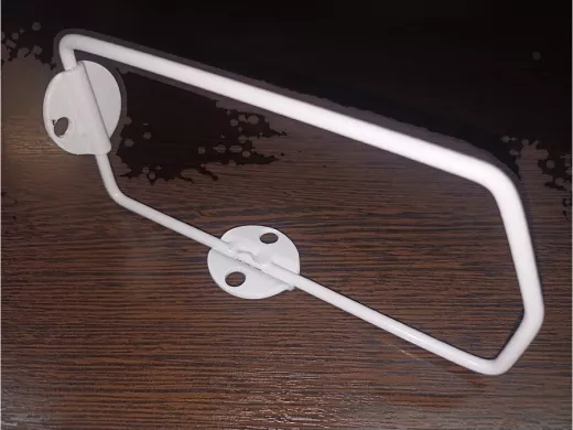 Кронштейн (К СТЕНЕ) для полки, высота 7см, вылет 15,4см, серый "ПАПАОС 214450" треугольный