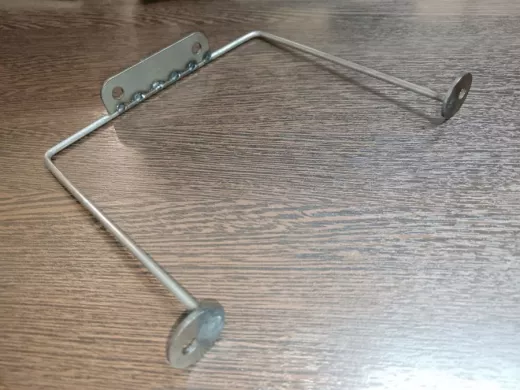 Кронштейн для подвесной полки, высота 15см, ширина 17см, черный НАБОР 1шт 