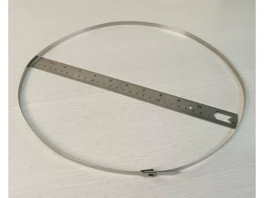 Хомут нержавейка 8х1000мм "ABIKREP-216889" для столбов прямоугольных и круглых диаметром до 300мм