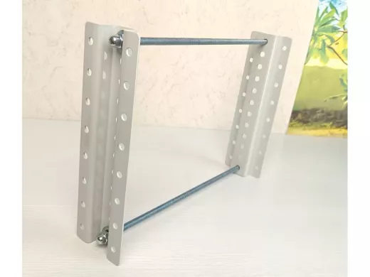 Кронштейны на столб  универсальный для шкафов, камер, прожекторов, табличек "ABIKREP-216964" сер