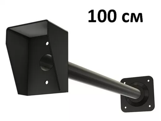 Стальной защитный козырек для кнопок выхода с вылетом от стены 100см 