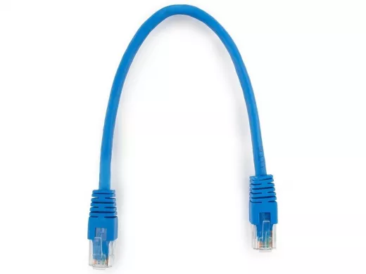 Патч-корд Cablexpert PP6U-0.25M/B кат.6, 0.25м, UTP, литой, многожильный (синий) PP6U-0.25M/B