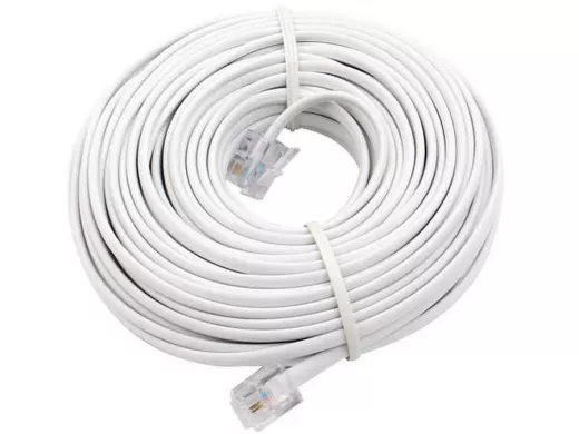Телефонный удлинитель евро 15м  белый