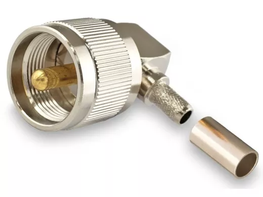Разъем UHF U-111F PL259(male) RG58 обжимной угловой