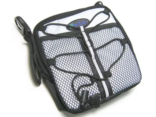 BB1508/3 Сумка для СD - плеера и 8 дисков , серого\черного  цвета с сеткой