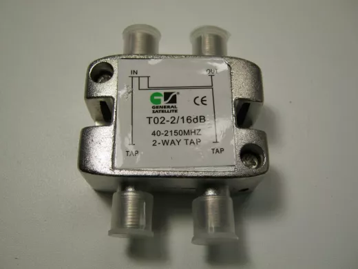 Ответвитель на 2 вых. 16db T02-2/16  40-2150 MГц спутниковые