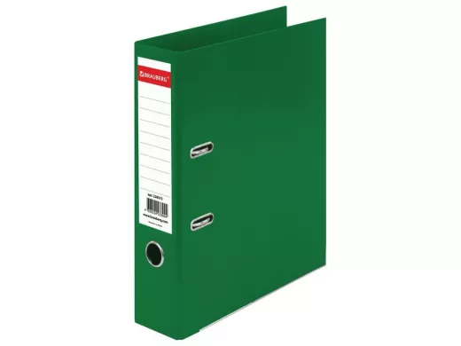 Папка-регистратор "BR-75972" EXTRA 75мм зеленая, двустороннее покрытие пластик, мет. уголок