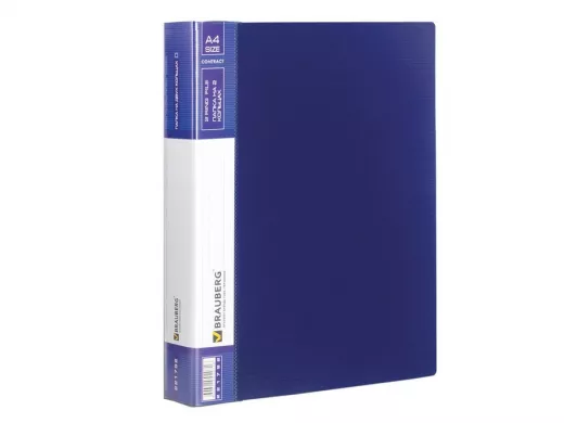 Папка на 2 кольцах "BR-76091" Contract, 35мм, синяя, до 270 листов, 0,9мм