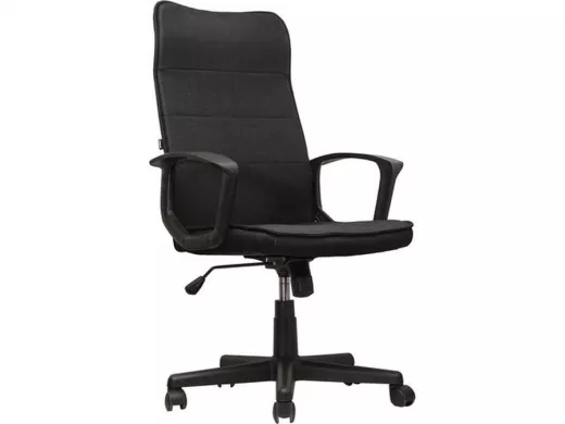 Кресло офисное "ABBIKUS-77688", черное, ткань, регулировка высоты, гидролифт, колёса, наклон