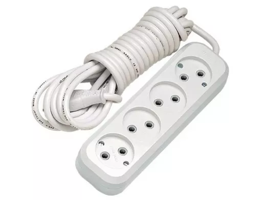 Сетевой удлинитель  MAKEL  без заземления 4 розетки, 10метров,  (Турция !)